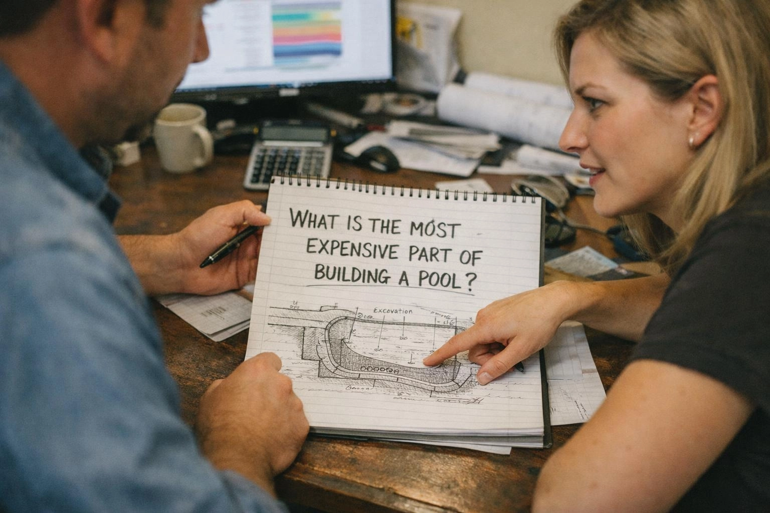 What is the most expensive part of building a pool?