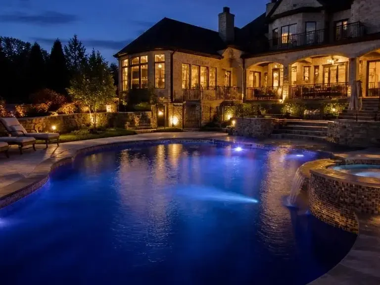 Custom pool design for a Brookhaven backyard
